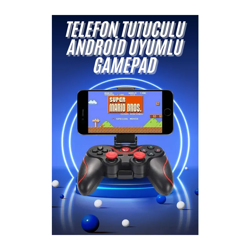 Joystik Gamepad Bluetooth Telefon Tutucu Oyun Kolu Telefon Android Uyumlu