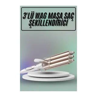Saç Şekillendirici Wag Maşa Üçlü Yüksek Isı Ayarlı Seramik Kaplama