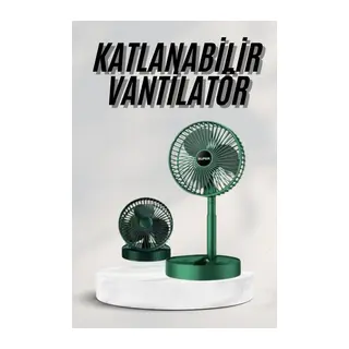 Katlanabilir Teleskopik Şarjlı Fan Masaüstü Soğutucu Vantilatör