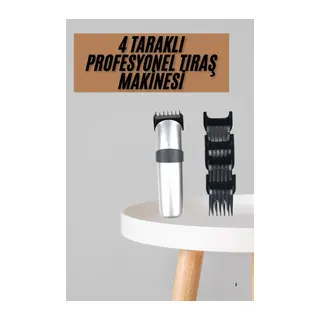 Yeni Nesil Profesyonel Şarjlı Saç Sakal Tıraş Makinesi Ayarlanabilir 4 Taraklı