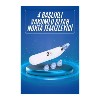 Siyah Nokta Temizleme Cihazı 4 Başlıklı Vakumlu Pilli Ölü Deri Arındırma