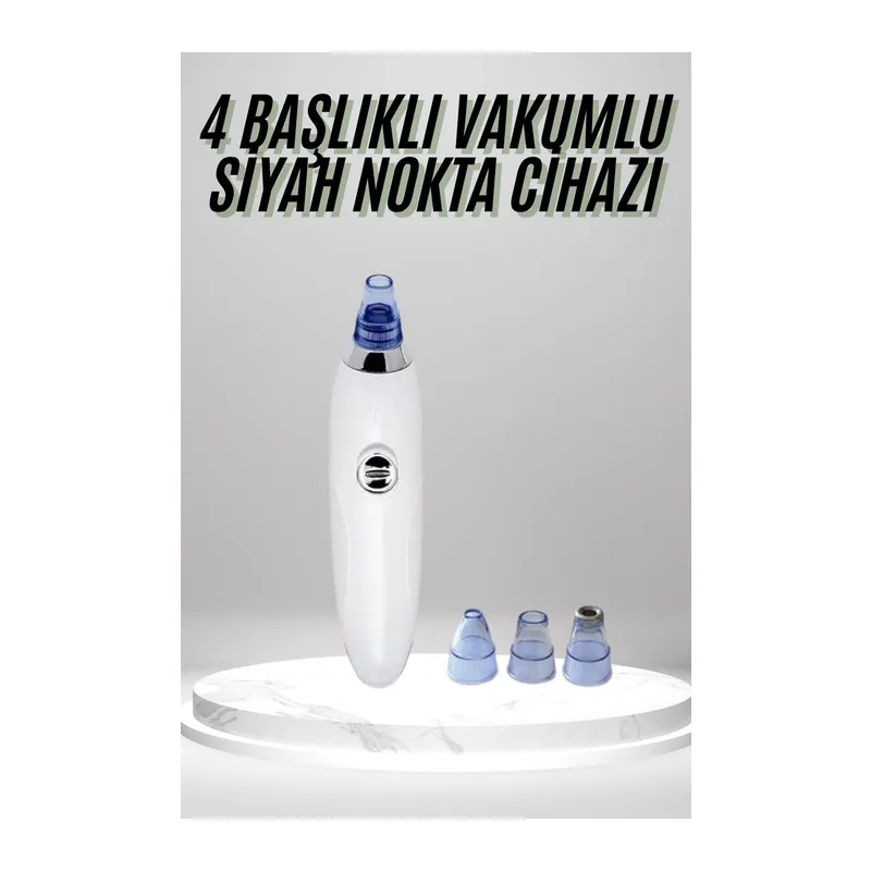 4 Başlıklı Pilli Vakumlu Siyah Nokta Temizleyici Akne Ve Sivilce Önleyici