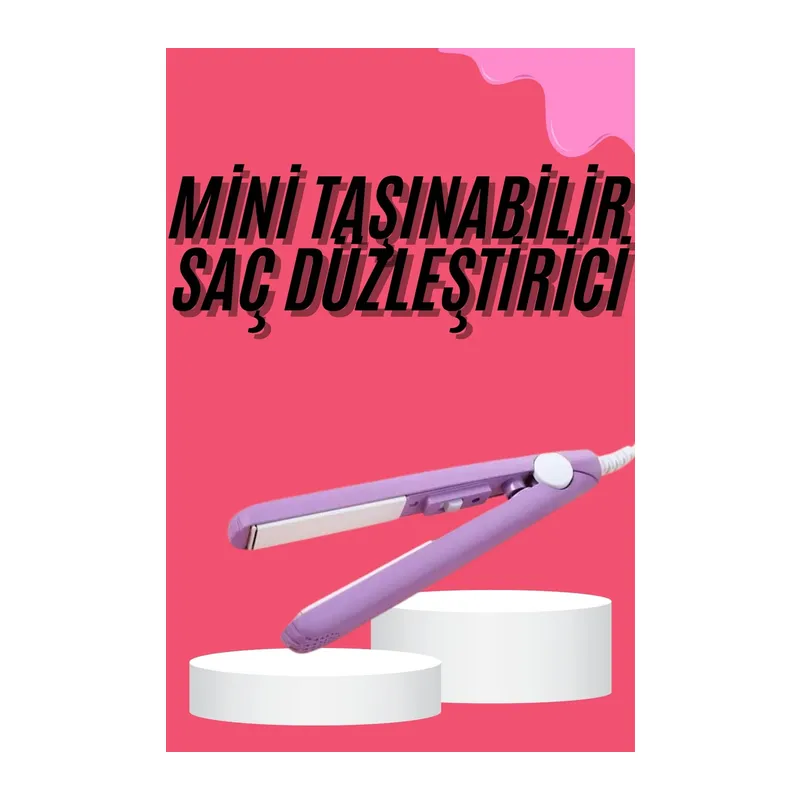 Saç Düzleştirici Pürüzsüz Parlaklık Seyahat Tipi Taşınabilir Seramik Kaplama