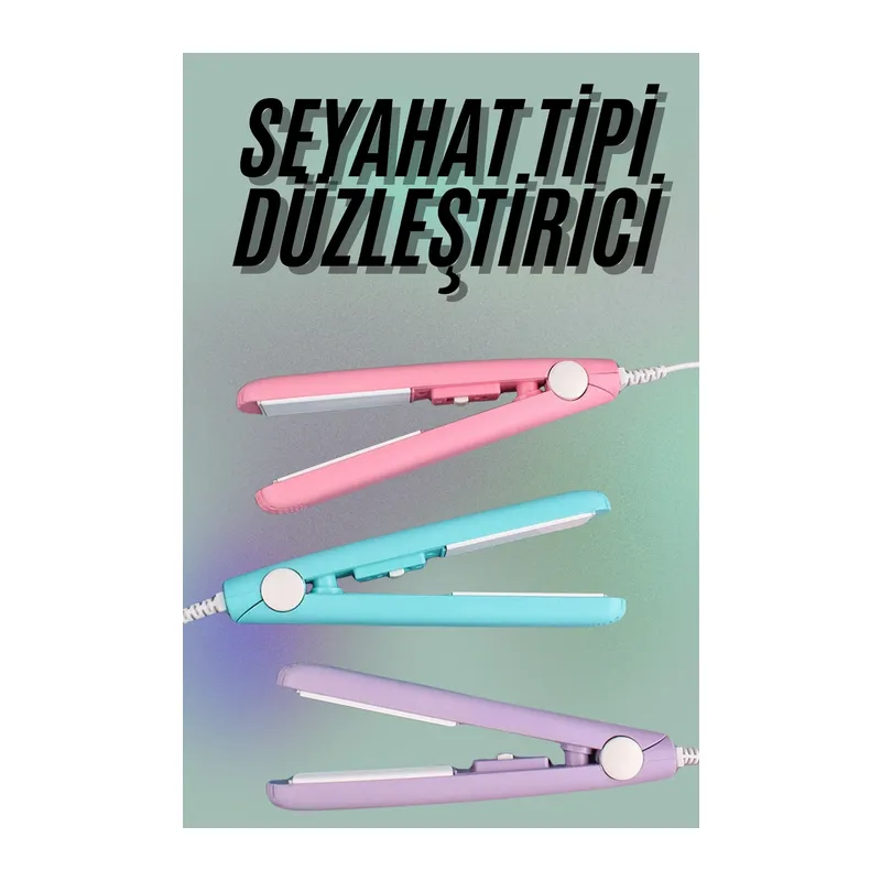 Mini Düzleştirici Seramik Kaplama Seyahat Tipi Elektriklenme Karşıtı