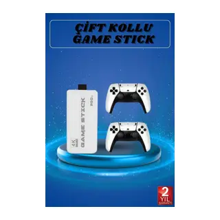 Game Stick 4K Retro Çift Kollu Atari Oyunlari +20000 Oyunlu Konsol Nostalji