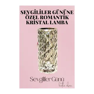 Sevgililer Gününe Özel Romantik Kristal Gece Lambası Sevgiliye Hediye