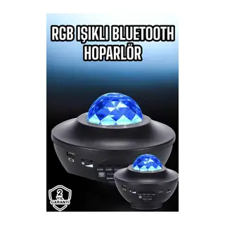 Projektör Yıldız Gece Lambası Disko Topu Bluetooth Bağlantılı Taşınabilir Şarjlı