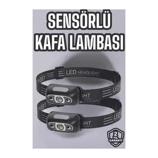 Kafa Lambası Kamp Lambası Led Işık Şarjlı Ayarlanabilir
