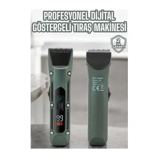 Tıraş Makinesi Dijital Göstergeli Turbo Motor Paslanmaz Çelik