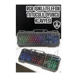 Q Klavye RGB Işıklı Klavye Ve Mouse Seti Kablolu Mouse Hediyeliş