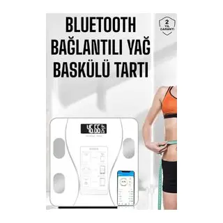 Akıllı Tartı Dijital Baskül Yağ Su Kas Vücut Kitle Kilo Ölçer Tartı