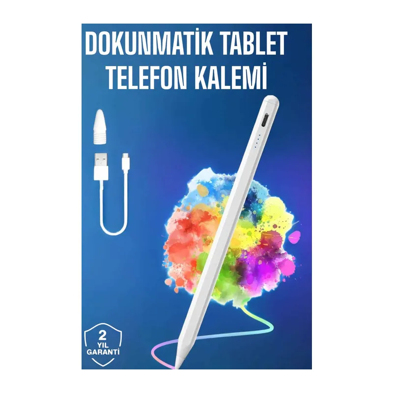 Tablet Kalemi iOS Android Windows Uyumlu Yedek Uçlu Universal Çizim Kalemi