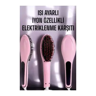 Saç Düzleştirici Tarak Isı Ayarlı Yıpranma Önleyici Düzleştirici Fön Tarak