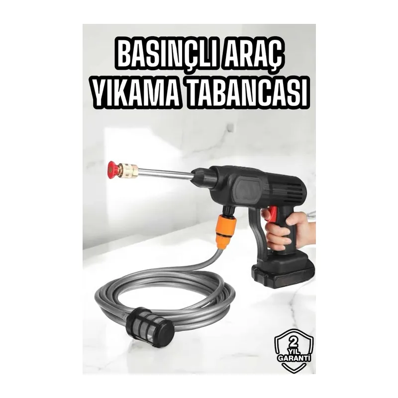 Yeni Nesil Araç Yıkama Şarjlı Tabancası Basınçlı Su Hazneli