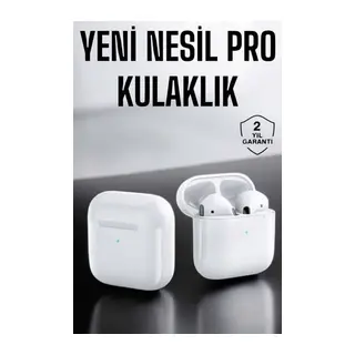 Yeni Nesil Pro Bluetooth Kulaklık Uzun Pil Ömrü Beyaz