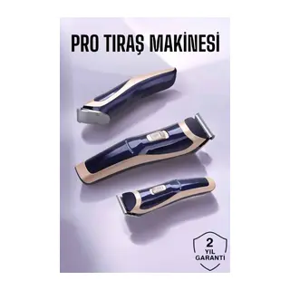Profesyonel Şarjlı Saç ve Sakal Traş Makinesi Kolay Kullanım