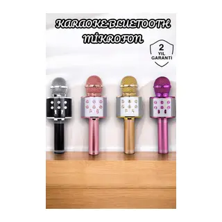 Şarjlı ve Uzun Pil Ömürlü Karaoke Mikrofon USB Bellek Destekli, Profesyonel Ses
