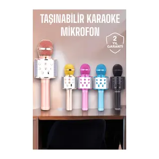 Taşınabilir Bluetooth Karaoke Mikrofon: Hafıza Kart Girişli, Etkileyici Performans