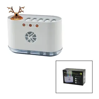 Geyik Figürlü 700ML Sese Duyarlı Usb Şarjlı - Renkli Ledli Işık Hava Nemlendirici Buhar Makine - Koku Giderici 4.5W
