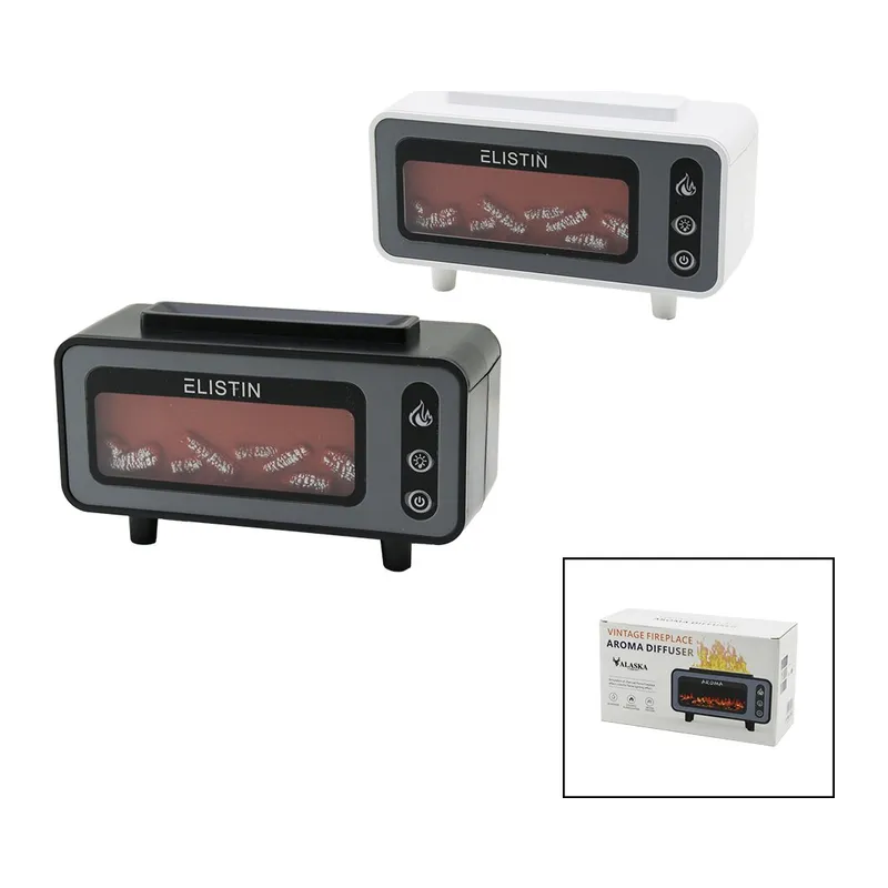 Mini Şömine 200ML Usb Şarjlı - Işıklı Hava Nemlendirici Buhar Makine - Koku Giderici 4.5W