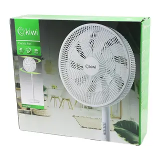 Kiwi KFAN-7627 41CM 50W Ev Tipi Ayaklı Vantilatör 3-KADEME Hız 9-PLS.KANAT Sigortalı Sessiz Motor Yükseklik: 125CM