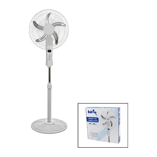 18 İnc 45 Cm Kumandalı Sanayi Tipi Ayaklı Vantilatör 5-METAL Pervane 3-KADEME Hız 65W Y:137CM
