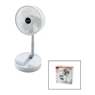 Masa Üstü Vantilatör Usb Şarjlı Katlanır FAN=16.4CM - Uzayan AYAK=12.5-19CM 180 Derece Dönebilen Telefonluklu BWFN-11