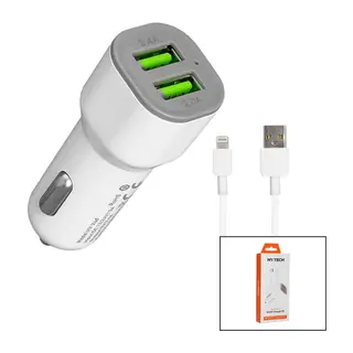 İphone - Kablolu Oto - Araç Çakmaklık Şarj Başlık Set 3.1A - 15.5W - 1MT Kablo HY-X44