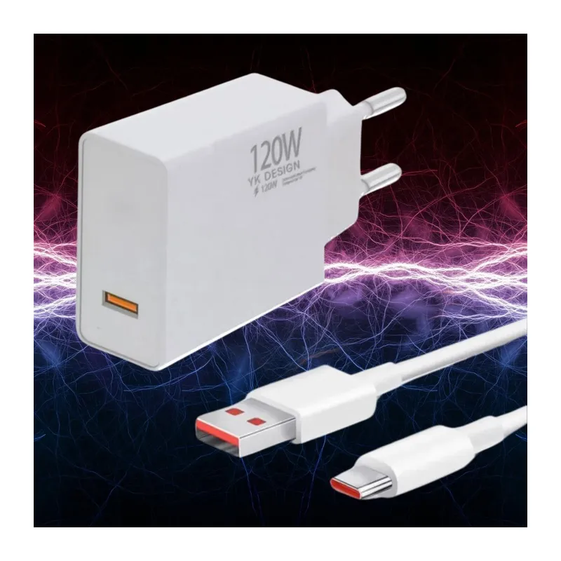120W USB Hızlı Type C Uçlu Kablolu Şarj Aleti