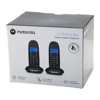 2PCS Siyah Dijital Kablosuz - Telsiz Telefon Arayan No Görme 50 Hafıza C-1002CB