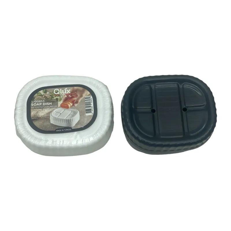 Set Üstü Katı Sabunluk Kapaklı Plastik