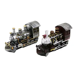 Tren Vintage Dekoratif Biblo - Kumbara Renkli 20X12X8CM Reçine