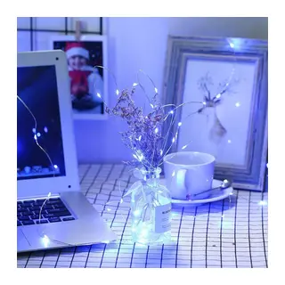 Pilli 5 metre Dekoratif Peri Led Beyaz Aydınlatma Süsleme Lambası