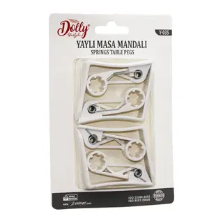 4 Parça Plastik - Yaylı Masa Örtüsü Mandalı Kıskacı