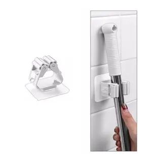 1 Adet Yapışkanlı Pratik Mop Tutucu Beyaz