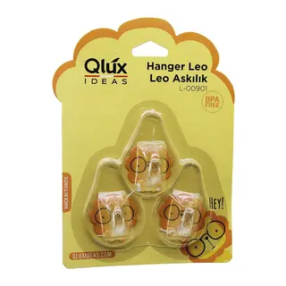 3PCS Leo Askı Şeffaf Askı Yapışkanlı Montaj