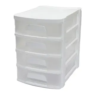 Tonton - NO:2 Çekmece 4 Katlı 16.5X21.5X24CM Beyaz Veya Siyah Herhangi Bir Renk Gönderilir