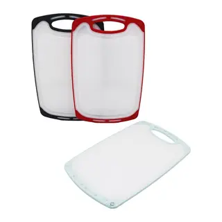31X20CM Küçük Plastik Kesim Panosu Kaymaz Silikon Kenarlık - 10MM Kalınlık
