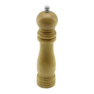 Büyük= Çap: 4.5CM - Uzunluk: 19CM Ahşap Tuz - Baharat Öğütücü