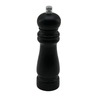 Siyah Ahşap Küçük= Çap: 4.5CM - Uzunluk: 15.5CM Tuz - Baharat Öğütücü
