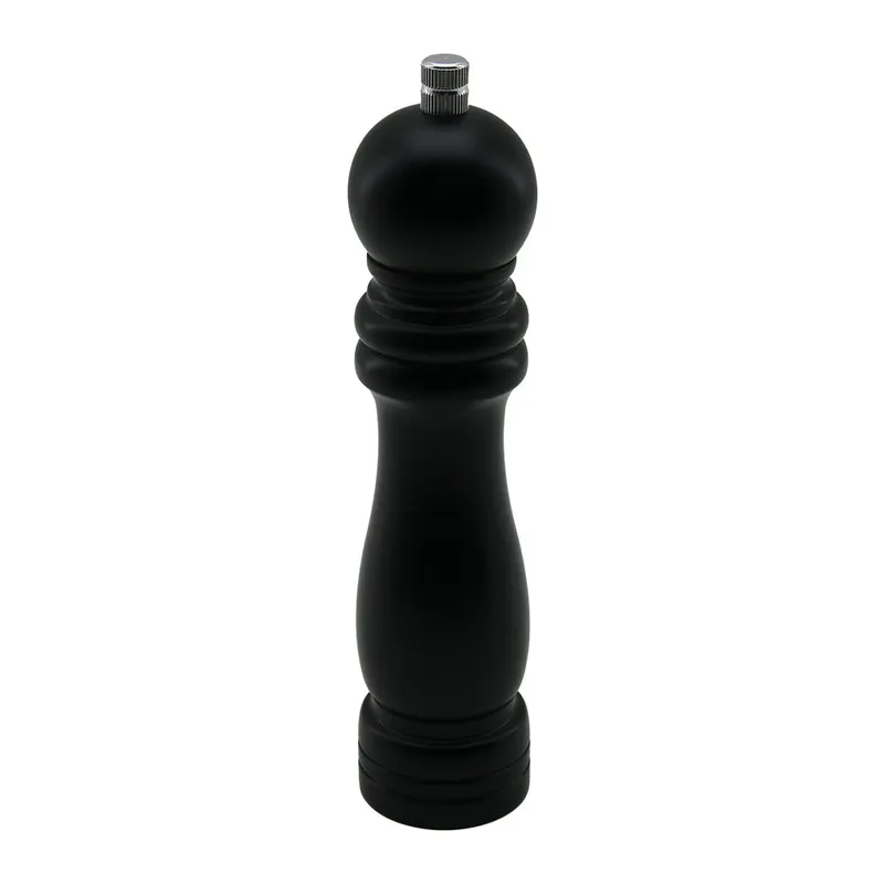 Siyah Ahşap Büyük= Çap: 4.5CM - Uzunluk: 19.5CM Tuz - Baharat Öğütücü