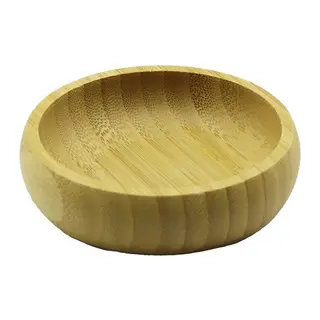 Tekli - MİNİ=8.5CM Ahşap Bambu Çerezlik - Lokumluk Kase