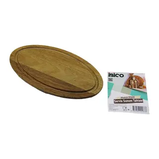 Akasya Oval Ahşap Servis Sunum Tepsi - Tahtası Mini Tepsi 25 X 14 X 1.4CM