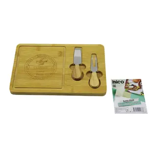 Bıçak Sağ Ahşap Bambu Kahvaltı Peynir Sunum Pano 2PEYNİR Bıçak=ahşap SAPLI19X29X1.5CM