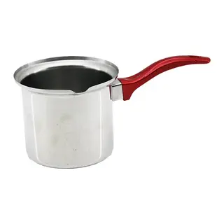 NO-4 Çelik Cezve Kırmızı Kulp