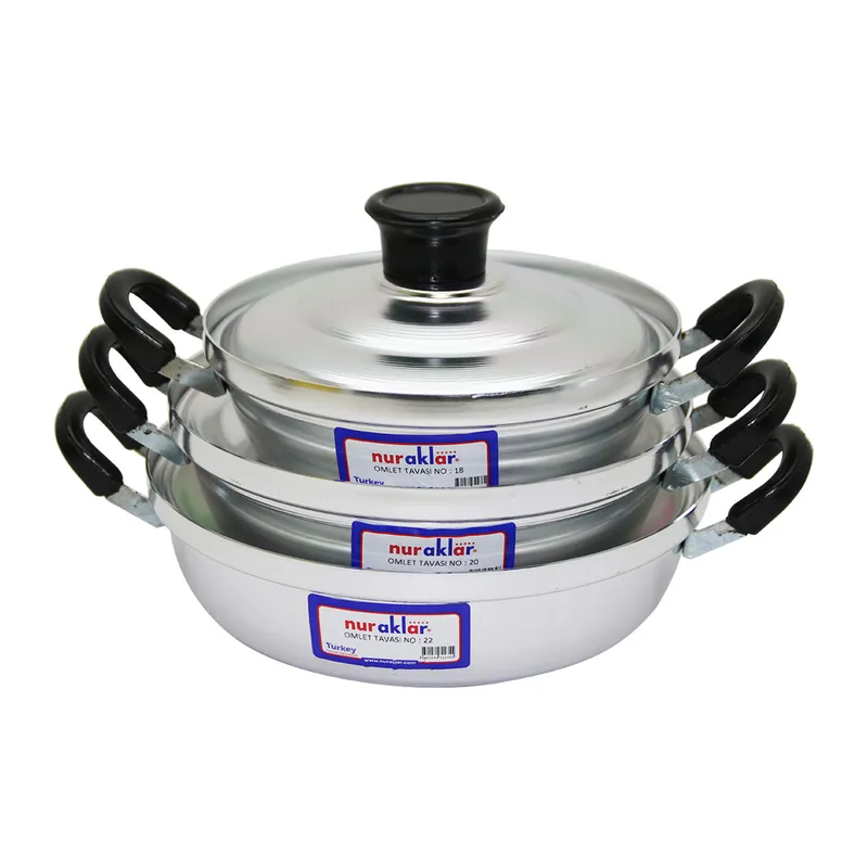 3LÜ Alüminyum Omlet Set NO-18-20-22