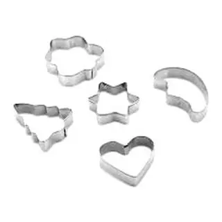 5 Parça Metal Bisküvi Kurabiye Kalıp