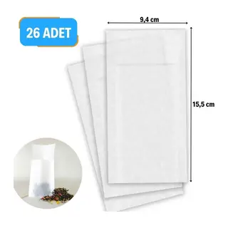 26 Adet Pratik Kullan At Çay,Bitki Çayı,Filtre Kahve Demleme Poşeti Süzgeci