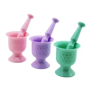Renkli Plastik Havan - Mortar Sarımsak Dövecek