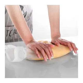 Orta Hamur Torbası Silikon Şeffaf Hamur Yoğurma Torbası Ekmek Makarna Mantı Hamuru Kolay Yoğurma